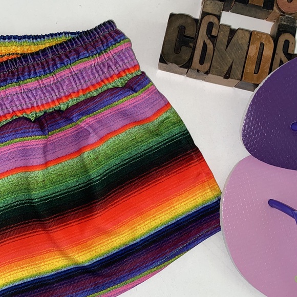 🆕🏊‍♀️🚶‍♀️PILYQ BARCELONA Swim Botton/Micro Shorts in Rainbow🌈 - Picture 8 of 10